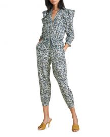 Veronica Beard Tanay Printed Cotton Jumpsuit at Neiman Marcus