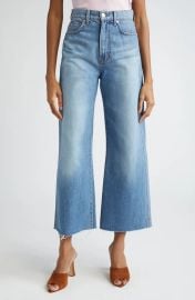 Veronica Beard Taylor Cropped Wide Leg Jean in Enough Said at Nordstrom