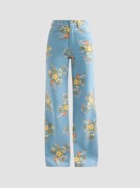Veronica Beard Taylor Floral High-Rise Jeans | Saks Fifth Avenue at Saks Fifth Avenue
