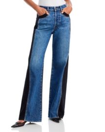 Veronica Beard Taylor Wide Leg Two Tone Jeans in Blue Moon Bloomingdales at Bloomingdales