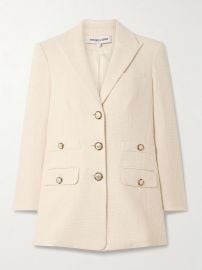 Veronica Beard Terre Dickey Textured Cotton Jacket in Ecru at Net a Porter