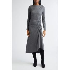 Veronica Beard Theodora Ruched Long Sleeve Midi Dress at Nordstrom