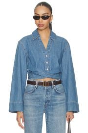 Veronica Beard Timothy Shirt In Ripple Haze at Revolve