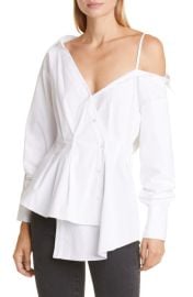 Veronica Beard Tomashi One-Shoulder Blouse at Nordstrom