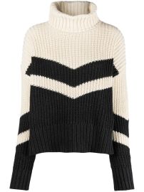 Veronica Beard Toril Chevron roll-neck Jumper - at Farfetch