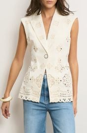Veronica Beard Townes Eyelet Vest at Nordstrom