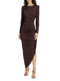 Veronica Beard Tristana Ruched Asymmetric Midi Dress on SALE at Saks Off 5th