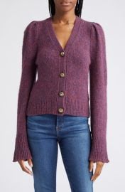 Veronica Beard Ubah Marl Split Sleeve Cardigan at Nordstrom