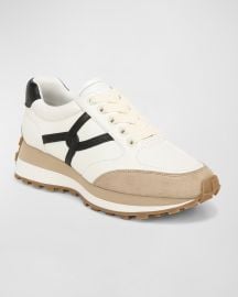 Veronica Beard Valentina Mixed Leather Retro Sneakers at Neiman Marcus