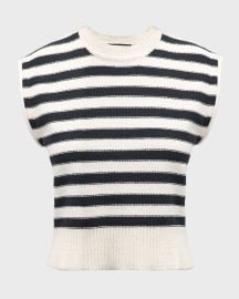 Veronica Beard Vera Striped Sleeveless Sweater at Neiman Marcus