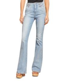 Veronica Beard Veronica Beard Beverly Side Tab Flare Jeans in Lakeshore   Bloomingdales at Bloomingdales