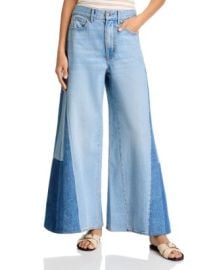 Veronica Beard Vicki Pieced Wide Leg Jeans in Wanderer Undone Bloomingdales at Bloomingdales