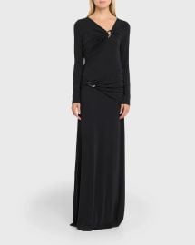 Veronica Beard Viela Long Sleeve Jersey Maxi Dress at Neiman Marcus