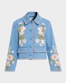 Veronica Beard Vikaria Embroidered Jacket at Neiman Marcus