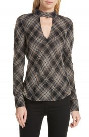 Veronica Beard Wade Metallic Plaid Top at Nordstrom