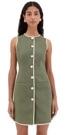 Veronica Beard Whistler Dress Stone Army 2 at Shopbop