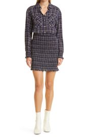 Veronica Beard Womens Melnar Plaid Minidress in Navy Multi  at Nordstrom