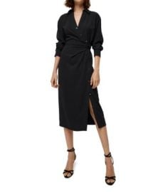 Veronica Beard Wright Asymmetric Button Shirtdress Bloomingdales at Bloomingdales