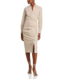 Veronica Beard Wright Striped Twist Waist Shirt Dress Bloomingdales at Bloomingdales