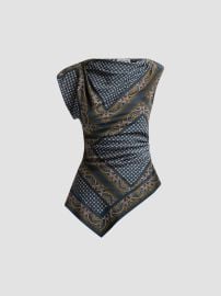 Veronica Beard Yvonne Paisley Silk-Blend Asymmetric Top | Saks Fifth Avenue at Saks Fifth Avenue