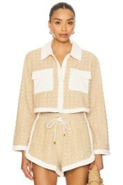 Veronica Beard Zariah Cardigan In Stone Khaki at Revolve