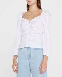 Veronica Beard Zhou Ruched Long Sleeve Top at Neiman Marcus