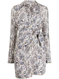 Veronica Beard abstract-pattern Print Wrap Dress - at Farfetch