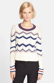 Veronica Beard and39Kindlingand39 Pointelle Stitch Stripe Sweater at Nordstrom