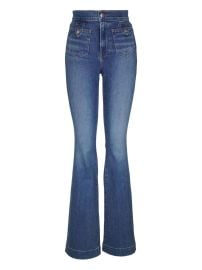 Veronica Beard button-fly Flared Jeans Blue at Farfetch