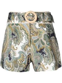 Veronica Beard paisley-print Belted Waist Shorts - at Farfetch