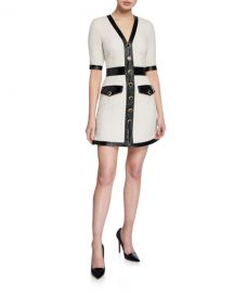 Veronica BeardSimona Tweed Button-Front Dress at Neiman Marcus