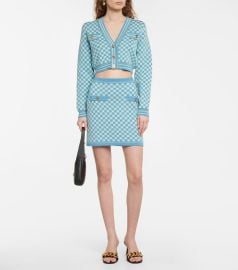 Versace - Medusa checked wool cardigan at Mytheresa