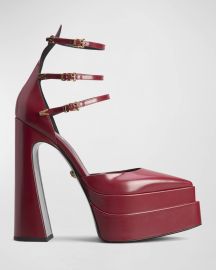 Versace 160MM La Medusa Platform Point Toe Mary Jane Patent at Neiman Marcus