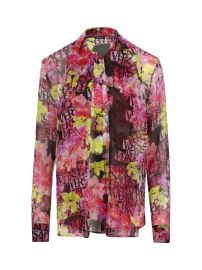 Versace Allover Floral Printed Long Sleeved Shirt at Cettire