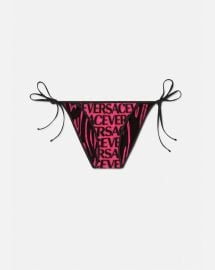 Versace Allover Reversible Bikini Bottoms Print VERSACE US at Versace
