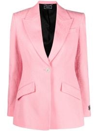 Versace Allover-jacquard Wool Blazer Pink at Farfetch