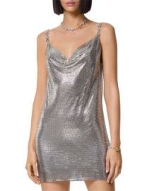 Versace Aluminum Metal Mesh Mini Dress Bloomingdales at Bloomingdales