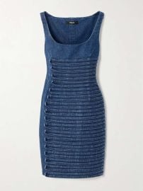 Versace Appliqu d Denim Mini Dress at Net a Porter