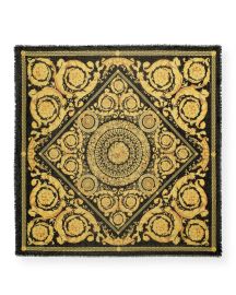 Versace Barocco-Print Wool-Blend Scarf at Neiman Marcus