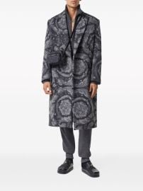 Versace Barocco-jacquard double-breasted Coat - at Farfetch