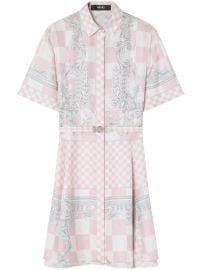 Versace Barocco print silk shirt dress at Farfetch