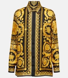 Versace Barocco silk twill shirt at Mytheresa