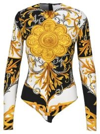 Versace Baroque Print Bodysuit at Cettire