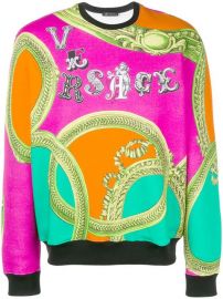 Versace Baroque Print Logo Sweatshirt - Farfetch at Farfetch