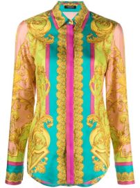 Versace Baroque-print Silk Shirt - at Farfetch