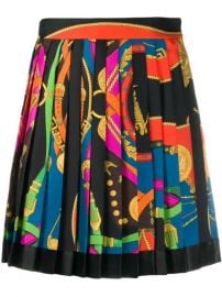 Versace Belt Print Pleated Skirt - Farfetch at Farfetch