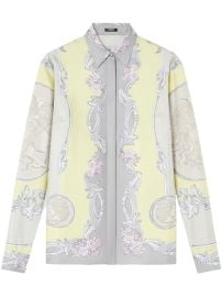 Versace Cameo Silk Shirt | Yellow | FARFETCH at Farfetch