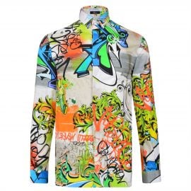 Versace Collection Graffiti Shirt at Cruise