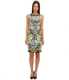 Versace Collection Graphic Print Sheath Dress GialloStampa at 6pm