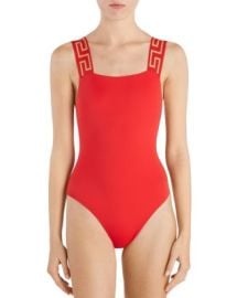 Versace Contrast Straps One Piece Swimsuit   Bloomingdales at Bloomingdales